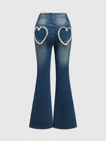 Kawaii Damen Lässig Jeans, minimalistisch & modisch für den täglichen Gebrauch