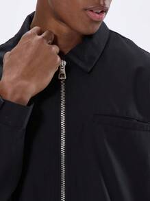 Musero Chaqueta estilo Harrington con cierre - Negro - Ver 5