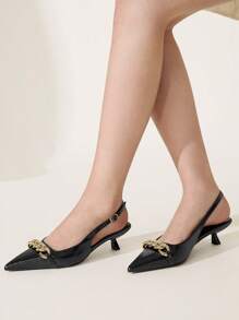 CUCCOO CHICEST Women's Simple Striped Low Heel Flats Spring Shoes Spring Break Easter Prom Heels