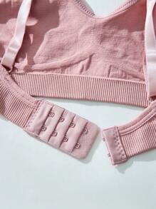 2pcs Seamless Underwear Set For Tween Girls - Multicolor - View 4