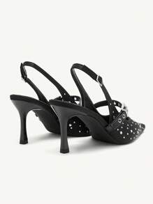 CUCCOO CHICEST Tacones de aguja decorados con rhinestones de moda para mujer