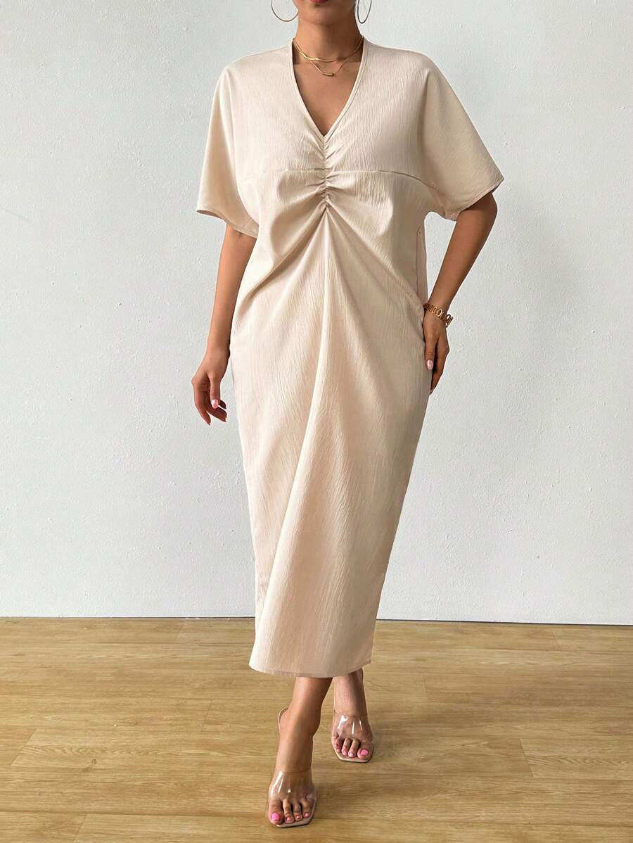 Chiquease Vestido elegante con nudo retro estilo francés