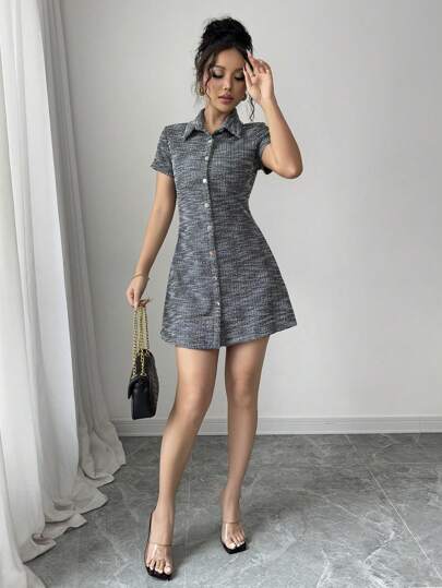 Rafferiza 优雅经典时尚修身休闲日常连衣裙