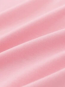 SHEIN 2件装情人节少女休闲时尚创意卡通彩色心形趣味标语印花短袖T恤，姐妹装（2件单独出售） - 粉色 - 查看 7