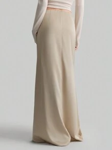 Ontre 2025 女士卡其色半身裙，百搭优雅，适合海滩、度假、毕业典礼、办公室、茶会和休闲场合，夏季和秋季