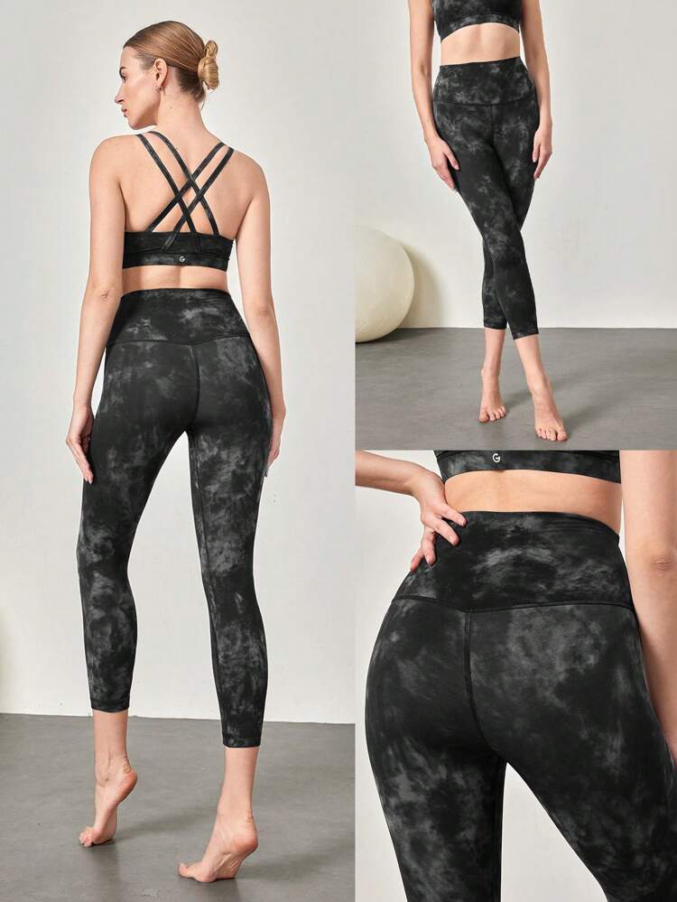 21" FeatherFit™ Capris Yoga Pilates Leggings Buttery Soft Non See-Through Tummy Control Gym Tights   With Hidden Pocket At Waist Spring Summer