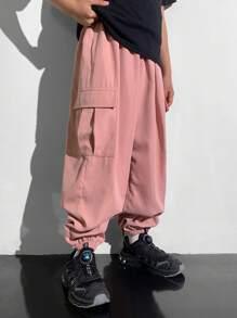Tween Boy Casual 3D Cargo Pants - Pink - View 8