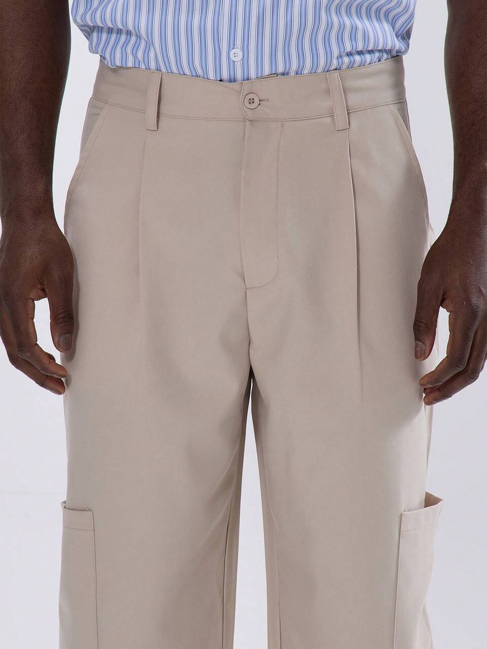 Straight Leg Large Pocket Detailing Cargo Style Jersey Sweatpants SPRING SUMMER
