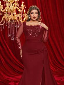 Khăn choàng thủ công thêu xếp ly sang trọng cỡ lớn thanh lịch cho trang phục dự tiệc tối, váy dự tiệc cưới, váy dạ hội - Màu Đỏ Sâu - Xem 4