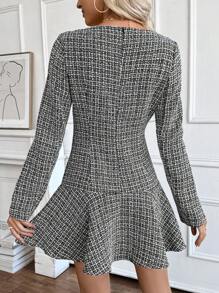 SHEIN Clasi Women A-Line Long Sleeve Dress, New Style For Autumn
