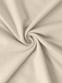 Manfinity Homme Áo thun nam cổ tròn tay ngắn trơn cỡ lớn thường ngày - Màu Khaki - Xem 7