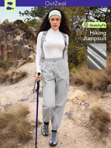 OutZeal Water Proof Half Zip Cut-Out Long Sleeve Tear Resistant Nylon One-Piece Jumpsuit Spring Outdoor Adventure For Hiking