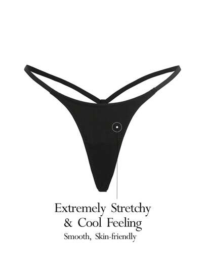Ocili Leisure Extremely Stretchy & Smooth Low Waist Micro Sexy G-String - Black