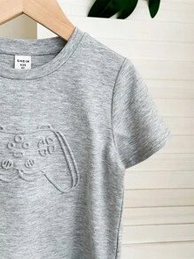 SHEIN Young Boy Graphic Crew Neck Short Sleeve Casual T-Shirt