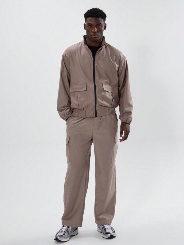Musero Woven Straight Leg Pocket Joggers