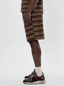 Musero Men Contrast Striped Shorts Tracksuit Set Bottoms Only Spring Summer - Multicolor - View 3