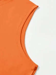 Manfinity RSRT Men's Round Neck Sleeveless Casual Printed Tank Top - Orange - View 5