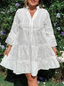 Flirla Romantisches Spitzen Puppenkleid in Große Größen