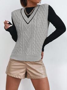 SHEIN Unity Knit Top, Casual & Fashionable For Everyday Wear - Multicolor - View 4