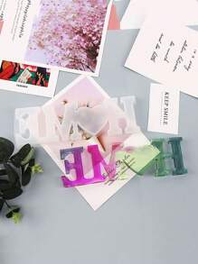 3 件装 LOVE HOME FOMILY 字母模具 DIY 水晶滴管模具 英文单词模具装饰品 - 白色 - 查看 5
