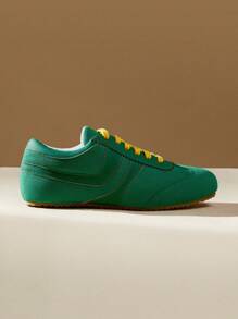 CUCCOO EASI 女士休闲撞色系带时尚运动鞋 - 綠色 - 查看 7