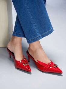 CUCCOO GRLICON Women's Y2K Punk Style High Heel Pumps, Suitable For Motorcycle, Cool Girl, Halloween, Christmas, Party Outfits - Red - View 1