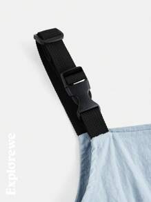 SHEIN Young Girl Simple Fashionable Casual Daily Mini Dress - Beige - View 6