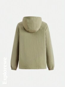 SHEIN 2pcs/Set Teenager Boy Windbreaker And Shorts, Suitable For Casual, Outdoor Sports, Spring Season