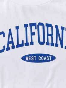 SHEIN Explorewe 2pcs/Set Teen Girls American Casual Sports Letter Graphic Crop Top & Red Ribbon Design Sport Pants 2 Pieces Outfit, Suitable For Spring & Summer Outdoor Activities - Red - View 9