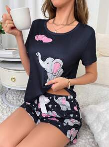 女士睡衣套装 - 彩色 - 查看 3