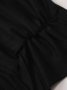 2 peças Tween Girl Backless Cami Tank Top, Branco e Preto, Cor Sólida, Versátil, Recortado, Apertado ao Corpo, Franzido, Sem Alças, Camisola Bandeau Fina Pode Ser Usada Casacos Top Tubo Top Sem Alças Babydoll Top Tubo Sem Alças Sutiã