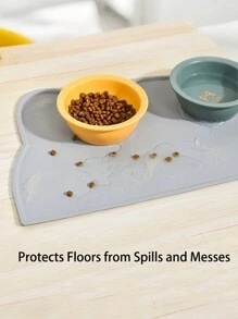 Waterproof Pet Food Mat For Dog & Cat - Non Slip, Easy To Clean Feeding Mat For Dogs And Cats - Protects Floors From Spills And Messes Keep Ground Clean - Multicolor - View 7