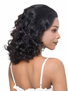 13x4蕾絲前短卷鬆波浪人髮假髮,蕾絲前髮綁,女人專用浪漫卷曲,水波剪裁短發假髮 - S1 - 查看 6