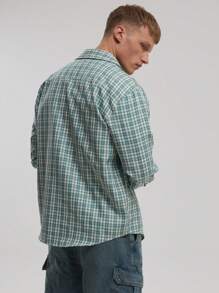 Musero Oversized Long Sleeve Button Through Collared Plain Shirt Top Spring Summer Essentials Layering Basics Capsule - Multicolor - View 3