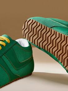 CUCCOO EASI 女士休闲撞色系带时尚运动鞋 - 綠色 - 查看 9