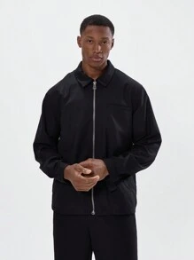 Musero Chaqueta estilo Harrington con cierre - Negro - Ver 4