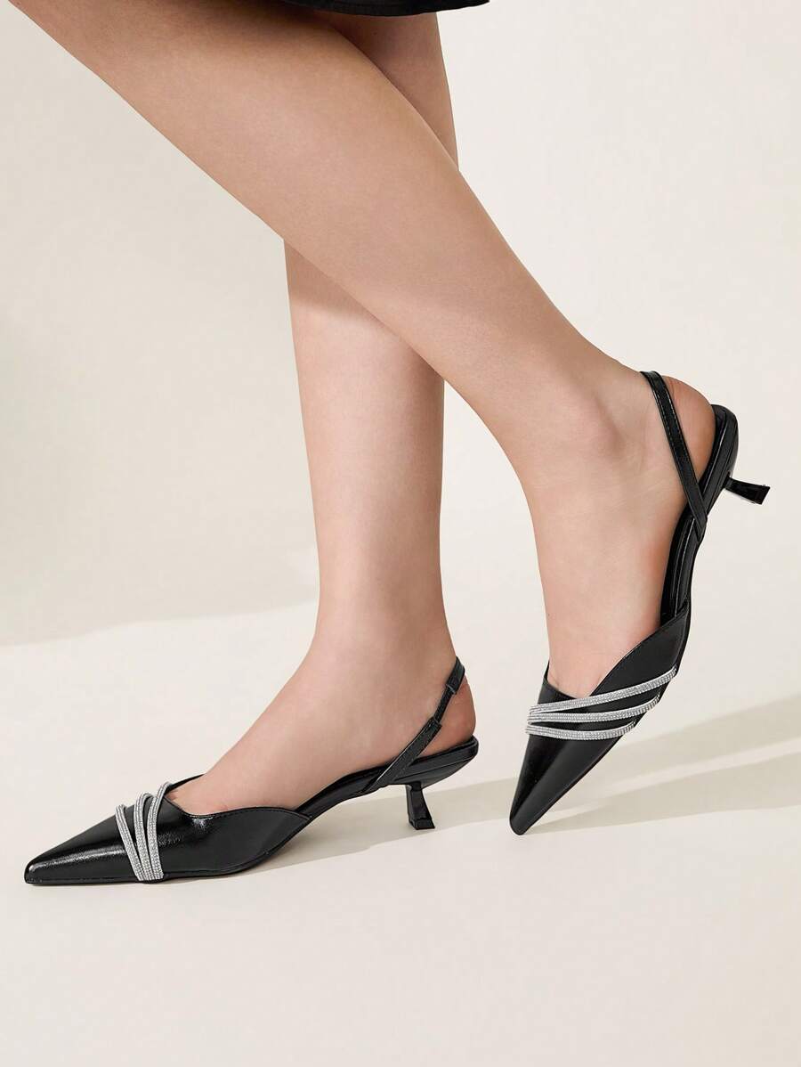 CUCCOO CHICEST Women's Black Simple Striped Flat Shoes Spring Break Easter Prom Heels - Black - View 1