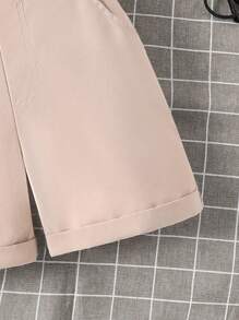 1 pezzo Pantaloncini casual monocromatici per ragazzi, versatili per uso quotidiano, vacanze, viaggi, scuola, primavera/estate