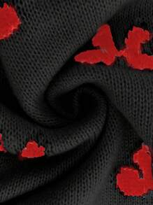 Chiquease 博主风格蝴蝶结设计休闲套头衫，2024秋冬新款针织套头衫秋冬 - 黑色 - 查看 3