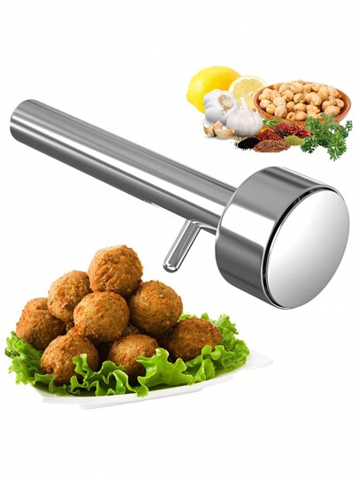 1pc Falafel And Meatball Maker Scoop, And Non-Sticky Stainless Steel Meatball And Falafel Baller Tool, Stainless Steel Professional Falafel Maker Scoop,Baller Scoop Mold
