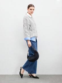 CUCCOO BIZCHIC Women's Plain Pointed Toe Low Heel Pumps, Minimalist Simple Commuting Versatile Black Fabric High Heels For Formal Occasions And Street Wear