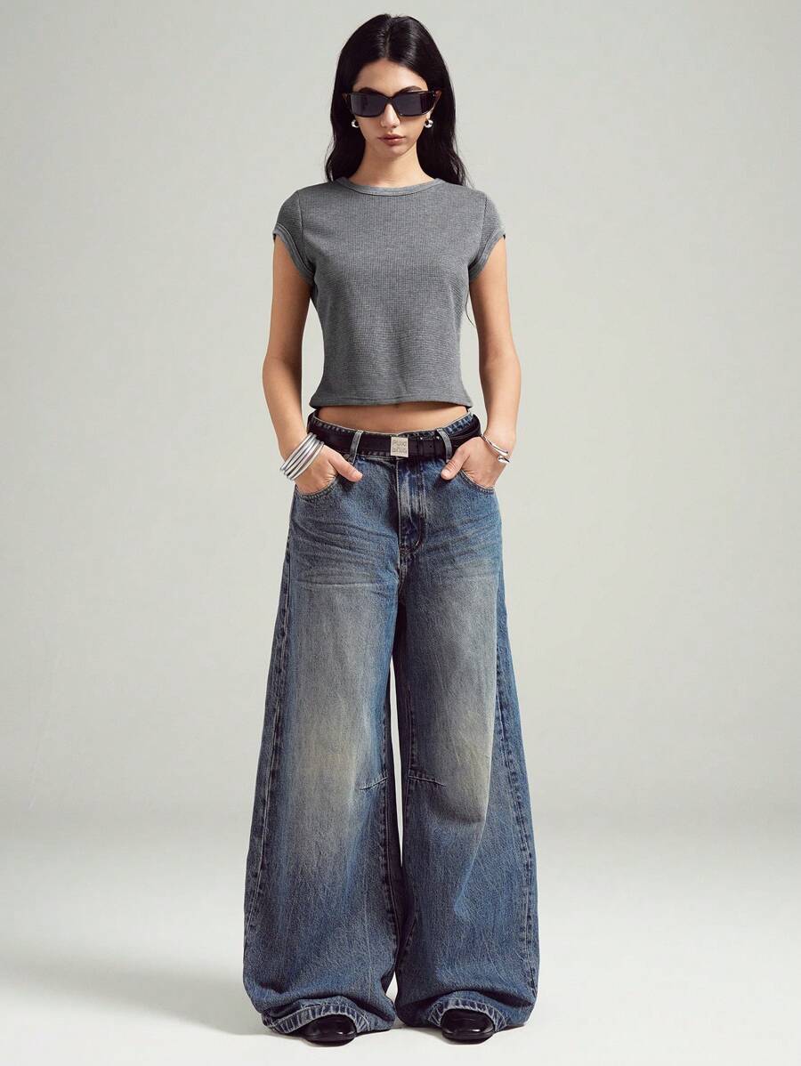 LYSMO Unisex Relaxed Fit Faded Gray T-Shirt- Spring/Summer Vacation-2025New Arrival