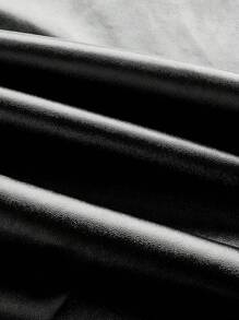 SHEIN MOD Women's Fashion High Waist Double Waistband Design Leather Wide Leg Pants