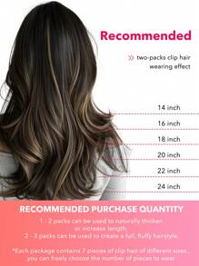 7PCS Straight Clip In Hair Extensions 100% Real Human Hair 14-24 Inch 115G Double Weft Invisible Clip Hair Extensions Remy Natural Human Hair For Women Girls Daily Use - S1B/19/1B - View 5