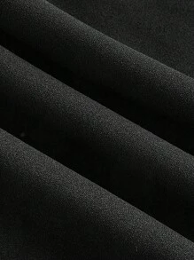 SHEIN MOD 女士露肩撞色蝴蝶结短裙、派对黑色鸡尾酒会礼服、黑色返校节礼服、优雅女士礼服、黑色迷你连衣裙 - 黑與白 - 查看 4