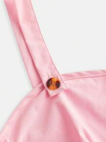 Sparklyn 2pcs/Set Teen Girl Elegant Casual Pink Outfit, Includes Pink Cami Top And Wide Leg Pants, Suitable For Daily Wear, Travel Or Holiday,Holiday,Summer,Travel - Pink - View 7