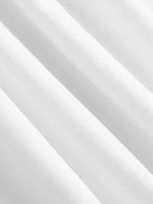 SHEIN MOD Váy thiết kế nơ hở lưng màu trắng trơn cho nữ - trắng - Xem 4