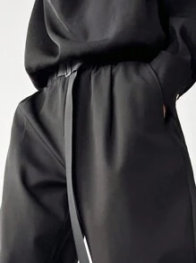 Manfinity EMRG 男士纯色宽松休闲裤带口袋