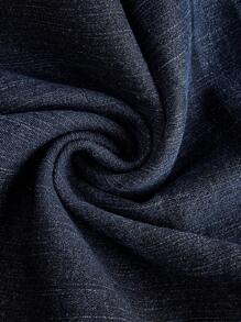 SHEIN CURVE+ Dehnbare Denim-Radfahrhose in Große Größen für Damen