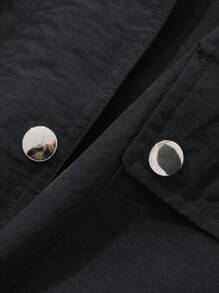 Livesso Women's Plain Front Button Sleeveless Pocket Simple Casual Jacket For Everyday Wear,Fall Clothes